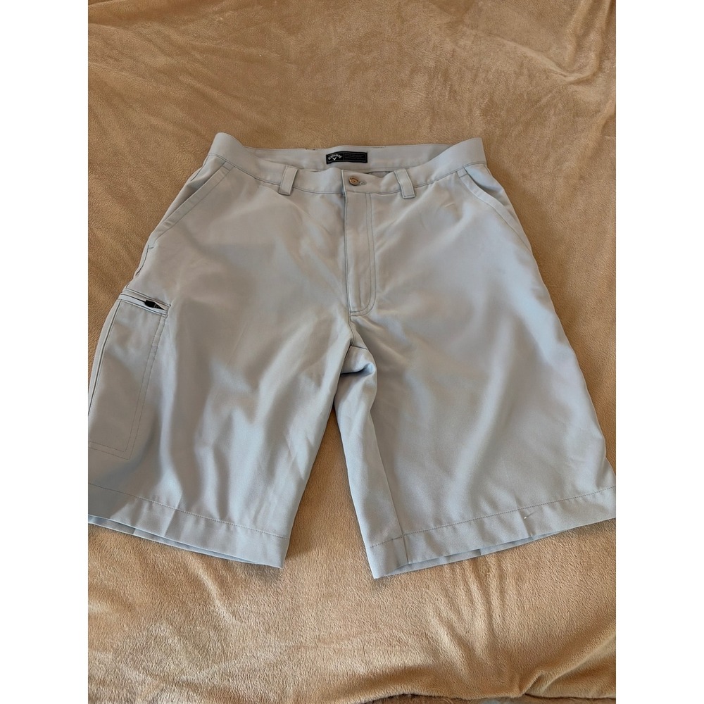 Callaway Mens Optimum Performance Golf Shorts Light Grey Size 32 Cargo Pocket